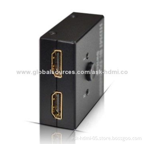 Power-free HDMI Switch, AB 2-port Bi-direction, Easy Install and Operating